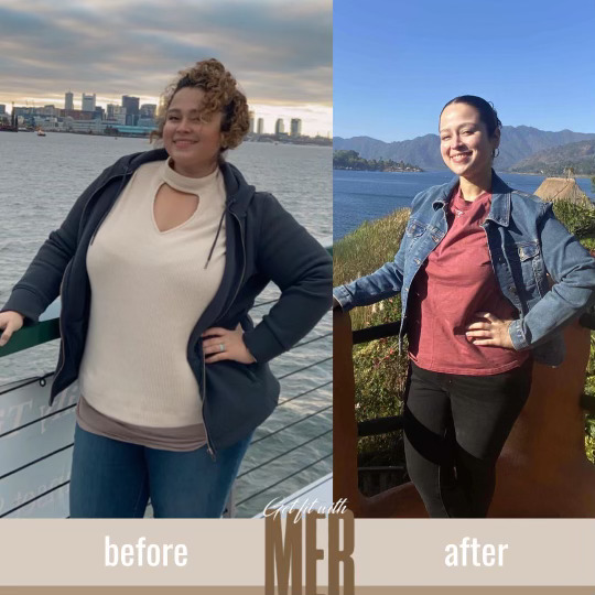 Transformations of women before and after using Coach Mer